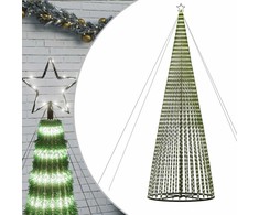 Šviečianti Kalėdų eglutė, 500cm, 1544 šaltos LED, kūgio formos