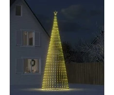 Šviečianti Kalėdų eglutė, 500cm, 1544 šiltos LED, kūgio formos