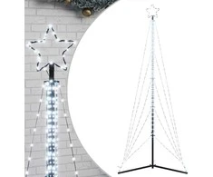 LED Kalėdų eglutė 525 LED Šalta Balta 302 cm