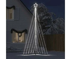 LED Kalėdų eglutė 570 LED Šalta Balta 399 cm