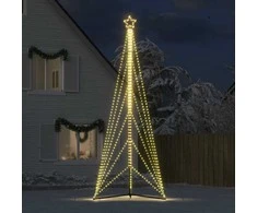 LED Kalėdų eglutė 861 LEDs Šilta Balta 478 cm