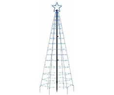 Šviečianti Kalėdų eglutė su smaigais, 180cm, 220 mėlynų LED
