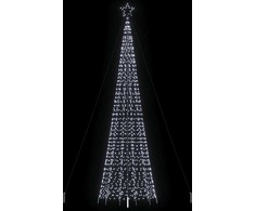 LED Kalėdų eglutė su smaigaliais 1534 LED Šaltai Balta 500 cm
