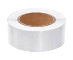 Šviesą atspindinti lipni juosta, balta, 5cmx20m, PVC