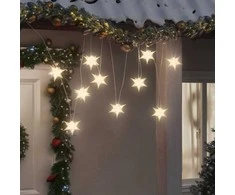 Kalėdinis šviestuvas, baltos spalvos, 10cm, 10 LED lempučių