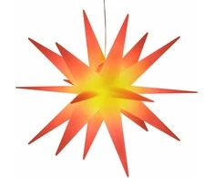 Kalėdinis šviestuvas su LED, raudonas, 57cm, sulankstomas