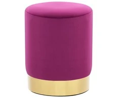 Taburetė, violetinės ir auksinės spalvos, aksomas