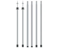 Teleskopiniai brezento strypai, 2vnt., 102-260cm, aliuminis