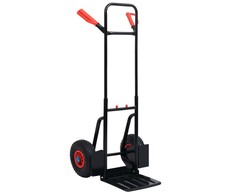 Teleskopinis rankinis vežimėlis, juodas ir raudonas, 200kg