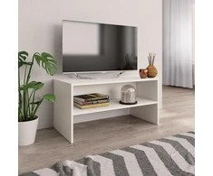 TV staliukas Televizoriaus spintelė, balta, 80x40x40cm, apdirbta mediena
