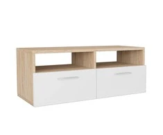 TV staliukas Televizoriaus spintelė, ąžuolo/balta, 95x35x36cm, mediena