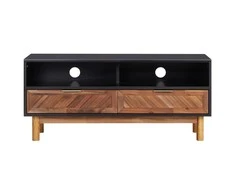 TV staliukas Televizoriaus spintelė, 100x35x45cm, akacijos masyvas ir MDF