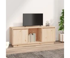 TV staliukas Televizoriaus spintelė, 110,5x35x44cm, pušies medienos masyvas