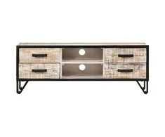 TV staliukas Televizoriaus spintelė, 110x30x41cm, akacijos medienos masyvas