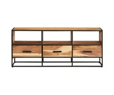 TV staliukas Televizoriaus spintelė, 110x30x45cm, akacijos medienos masyvas