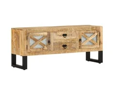 TV staliukas Televizoriaus spintelė, 110x30x45cm, neapdorota mango mediena