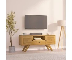 TV staliukas Televizoriaus spintelė, 110x30x50cm, tikmedžio medienos masyvas