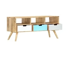 TV staliukas Televizoriaus spintelė, 110x35x48cm, mango medienos masyvas