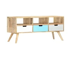 TV staliukas Televizoriaus spintelė, 110x35x48cm, mango medienos masyvas