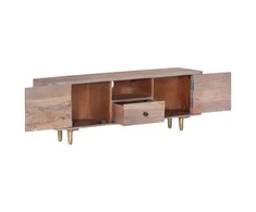TV staliukas Televizoriaus spintelė, 118x30x40cm, akacijos medienos masyvas