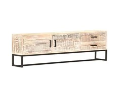 TV staliukas Televizoriaus spintelė, 140x30x45cm, akacijos medienos masyvas