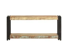 TV staliukas Televizoriaus spintelė, 90x30x40cm, perdirbtos medienos masyvas