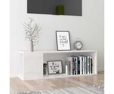 TV staliukas Televizoriaus spintelė, balta, 100x24x32cm, apdirbta mediena