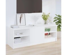 TV staliukas Televizoriaus spintelė, balta, 102x35,5x36,5cm, mediena