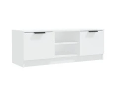 TV staliukas Televizoriaus spintelė, balta, 102x35x36,5cm, apdirbta mediena