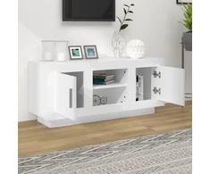 TV staliukas Televizoriaus spintelė, baltos spalvos, 102x35x45cm, mediena