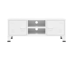 TV staliukas Televizoriaus spintelė, balta, 105x35x42cm, metalas