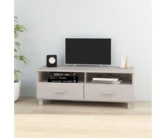 TV staliukas Televizoriaus spintelė HAMAR, balta, 106x40x40cm, pušis