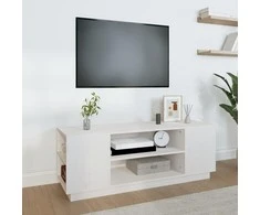 TV staliukas Televizoriaus spintelė, balta, 110x35x40,5cm, pušies masyvas