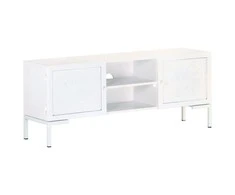 TV staliukas Televizoriaus spintelė, balta, 115x30x46cm, mango masyvas