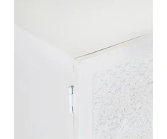 TV staliukas Televizoriaus spintelė, balta, 115x30x46cm, mango masyvas