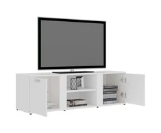 TV staliukas Televizoriaus spintelė, balta, 120x34x37cm, apdirbta mediena