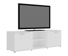 TV staliukas Televizoriaus spintelė, balta, 120x34x37cm, apdirbta mediena