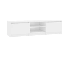 TV staliukas Televizoriaus spintelė, balta, 140x40x35,5cm, apdirbta mediena