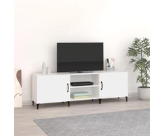 TV staliukas Televizoriaus spintelė, balta, 150x30x50cm, apdirbta mediena
