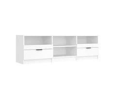 TV staliukas Televizoriaus spintelė, balta, 150x33,5x45cm, apdirbta mediena