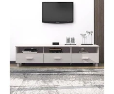 TV staliukas Televizoriaus spintelė HAMAR, balta, 158x40x40cm, pušis