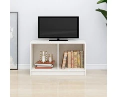 TV staliukas Televizoriaus spintelė, balta, 70x33x42cm, pušies masyvas