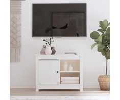 TV staliukas Televizoriaus spintelė, balta, 70x36,5x52cm, pušies masyvas