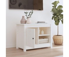 TV staliukas Televizoriaus spintelė, balta, 70x36,5x52cm, pušies masyvas