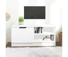 TV staliukas Televizoriaus spintelė, balta, 80x35x36,5cm, apdirbta mediena