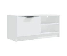 TV staliukas Televizoriaus spintelė, balta, 80x35x36,5cm, apdirbta mediena