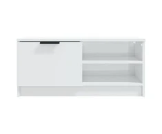 TV staliukas Televizoriaus spintelė, balta, 80x35x36,5cm, mediena, blizgi