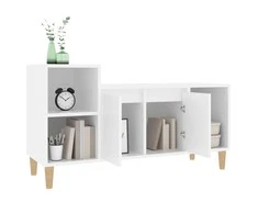 TV staliukas Televizoriaus spintelė, baltos spalvos, 100x35x55cm, mediena