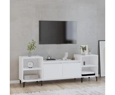 TV staliukas Televizoriaus spintelė, baltos spalvos, 160x35x55cm, mediena