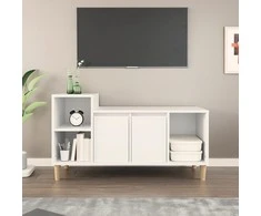 TV staliukas Televizoriaus spintelė, baltos spalvos, 100x35x55cm, mediena